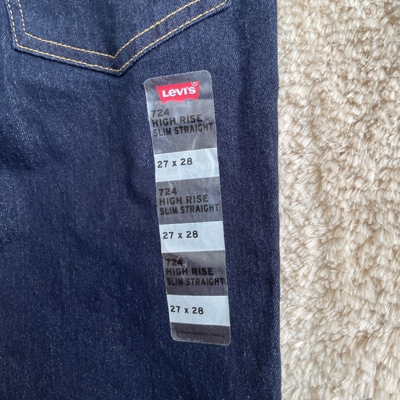 BNWT Levis Jeans Womens Size 27 Blue 724 High Rise Straight Denim - Picture 12 of 13